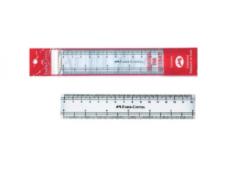 Rigla 15 Cm Transparenta Faber-Castell