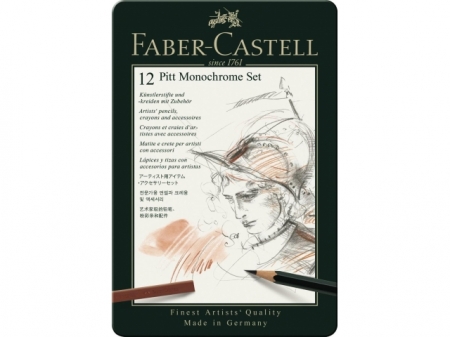 Set Pitt Monochrome 12 Buc Nou Faber-Castell