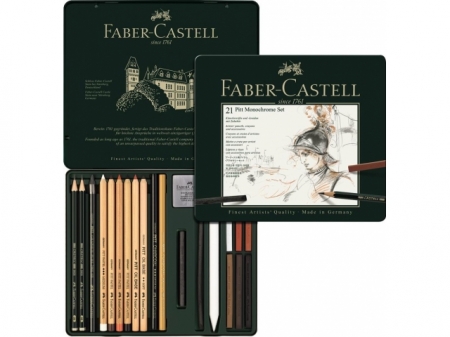 Set Pitt Monochrome 21 Buc Faber-Castell