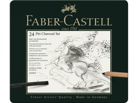 Set Pitt Monochrome Carbune 24 Buc Faber-Castell