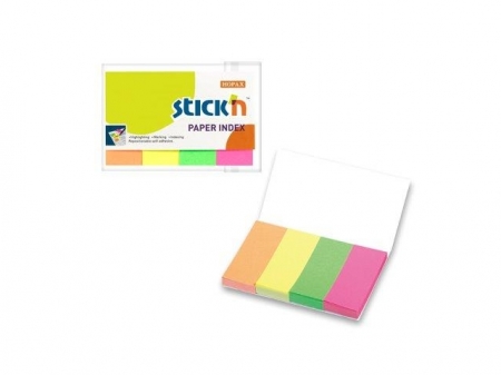 Stick index hartie color 50 x 20 mm, 4 x 50 file/set, Stick