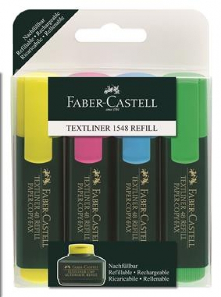 Textmarker 1548 Faber-Castell / set - 4 culori