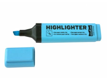 Textmarker varf lat, MOLIN - albastru