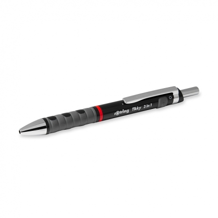 Multipen Tikky 3-in-1 Negru Pix Albastru/Pix Rosu/Creion mecanic 0.7 Rotring